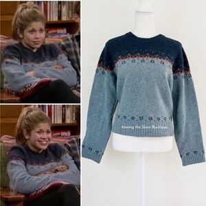 Rare 90s Vintage Wool Fair Isle Sweater ASO Topanga in Boy Meets World